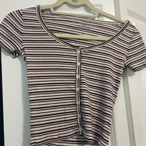 Striped Hollister baby tee
